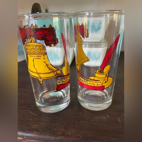Vintage 1976 Bicentennial Liberty Bell Drinking Glasses❤️ - Picture 3 of 12